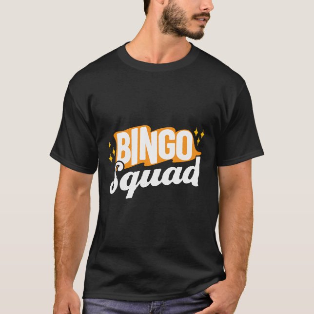 Fun Retro Style Bingo Squad für Bingo Night Player T-Shirt (Vorderseite)