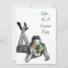 Fun Retro Überraschung Party Ankündigung Einladung