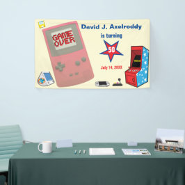 Fun Retro Video Gamer 🎮 50. Geburtstag Banner