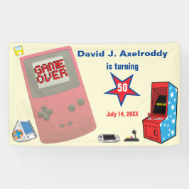 Fun Retro Video Gamer 🎮 50. Geburtstag Banner
