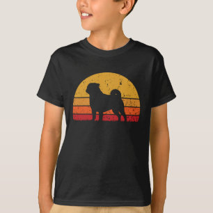 Fun Retro Vintag Sunset Mops Hund T-Shirt