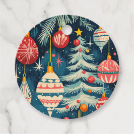Fun Retro Weihnachtsbaumen Ornamente Geschenkanhänger
