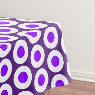 Fun Retro Zwei Tone Lila gezogenes geometrisches M Tischdecke