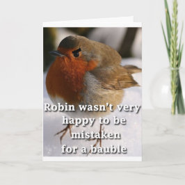 Fun Robin Christmas Card Feiertagskarte