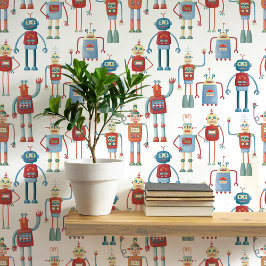 Fun Robot Pattern Tapete