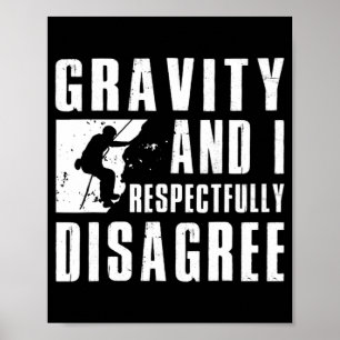 Fun Rock Climbing Kunst für Männer Frauen im Bould Poster