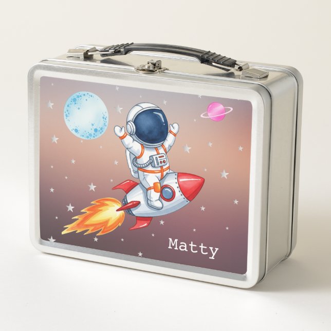 Fun Rocket Spaceman Child's Lunch Box (Vorderseite)