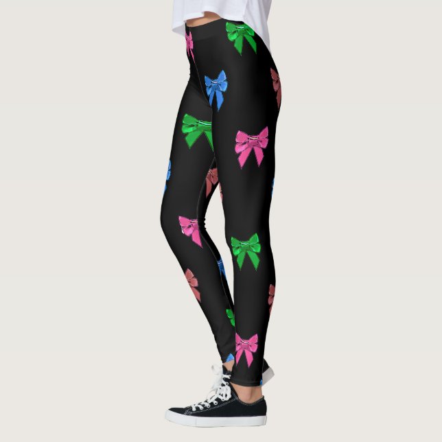 Fun Rosa, Rot Lila grüner Bow-Leggings Leggings (Links)