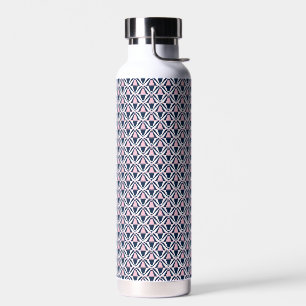 Fun rosa und blaues Muster Trinkflasche