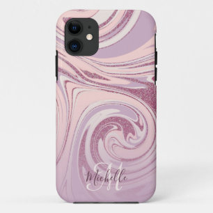 Fun Rose Gold Glitzer Pastel Marble iPhone Fall Case-Mate iPhone Hülle