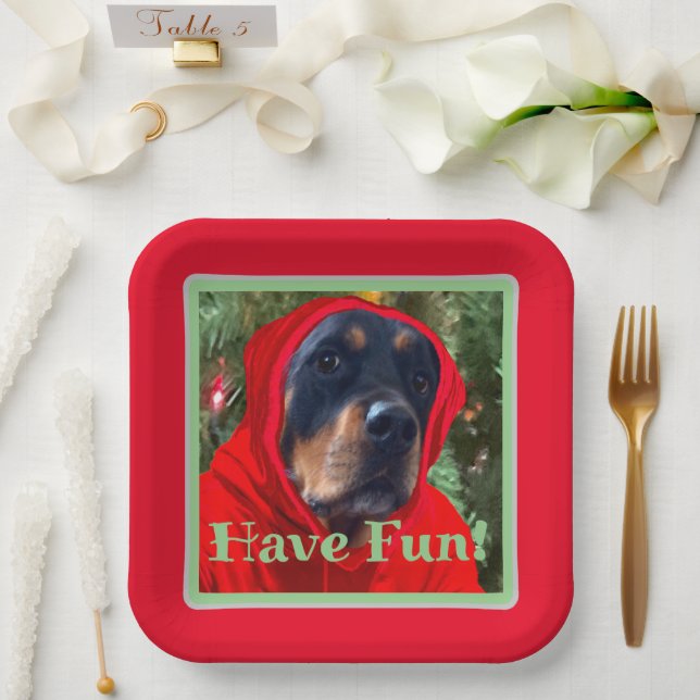 Fun Rottweiler Paper Teller (Hochzeit)