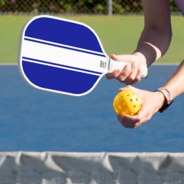 Fun Royal Blue Slim White Racing Stripese Pickleball Schläger