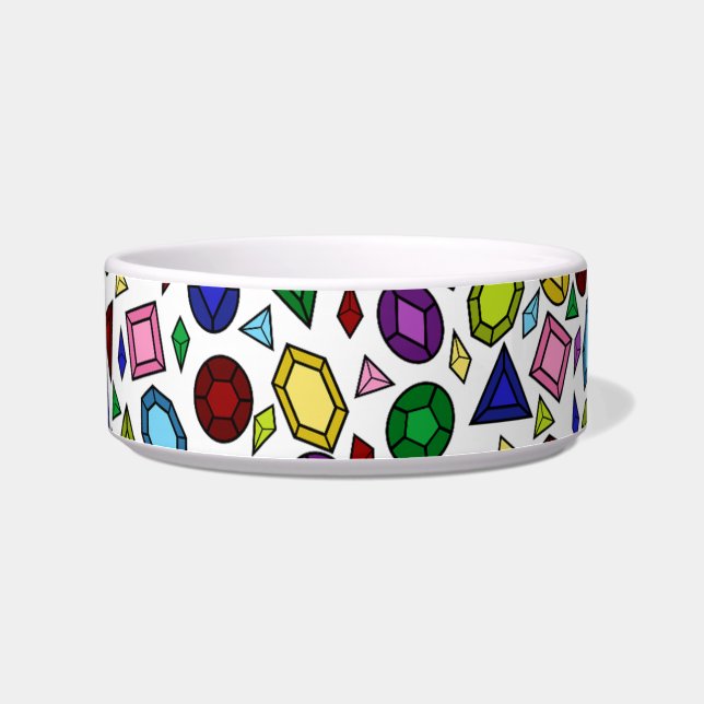 Fun Royal Rainbow Gemstones and Jewelry Pattern Napf (Links)