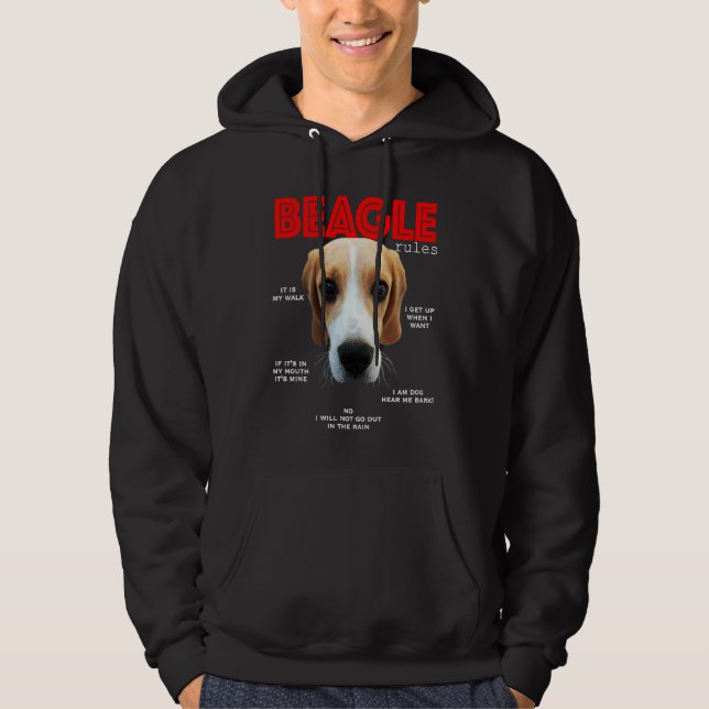 Fun rules for the beagle hoodie (Vorderseite)