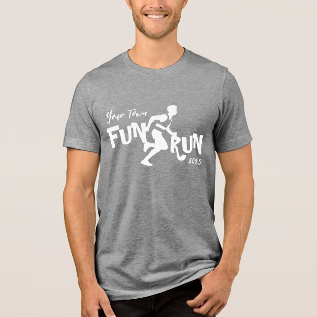 Fun Run Design Tri-Blend Shirt (Vorderseite)