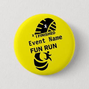 Fun Run Event verursacht Wohltätigkeit Werbeaktion Button