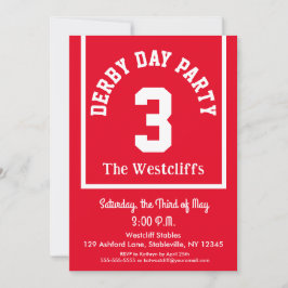 Fun Saddlecloth Derby Race Party Dots Einladung