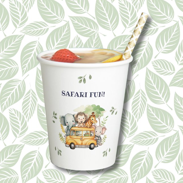 Fun Safari Animal Jungle Geburtstagsparty Pappbecher (Von Creator hochgeladen)