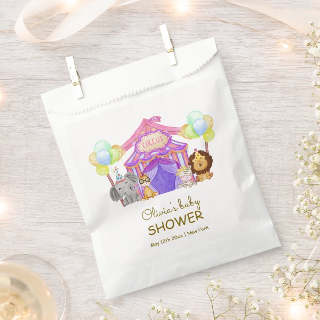 Fun Safari Circus Karneval Balloon Babydusche Geschenktütchen (Ausgeschnitten)