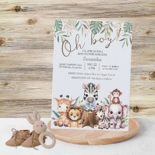 Fun Safari Jungle Oh Boy Baby Dusche Einladung