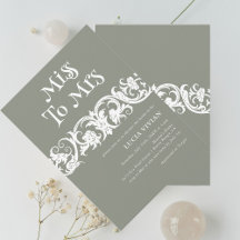 Fun Sage Green Minimalistisch Brautparty