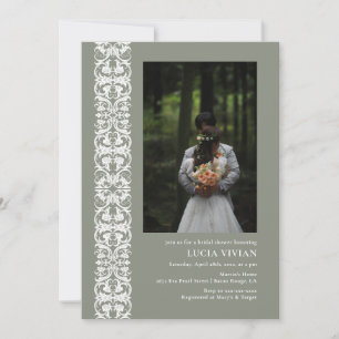 Fun Sage Green Minimalistisch Foto Brautparty Einladung