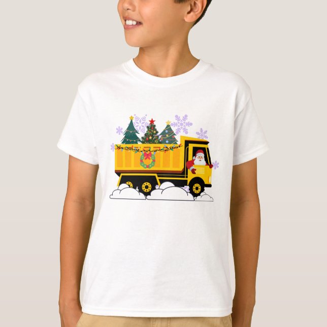 Fun Santa Dump Truck T-Shirt (Vorderseite)