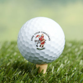 Fun Santa Golf T-Shirts der Saison Name Golfball