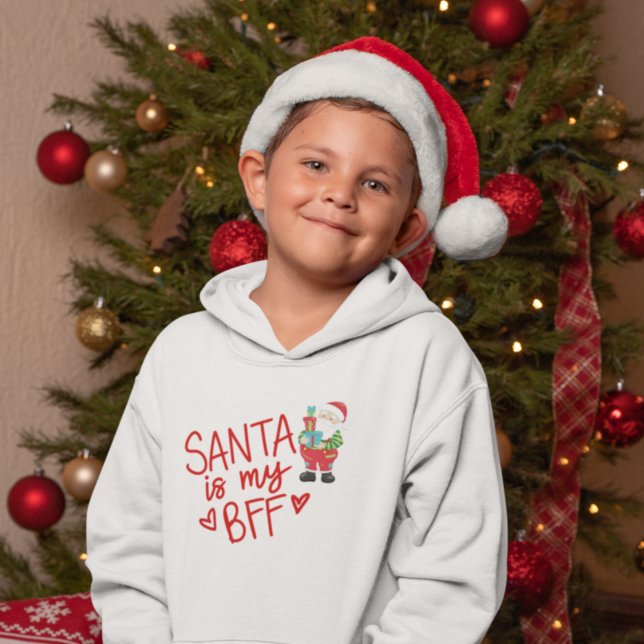 Fun Santa ist meine BESTE FREUNDIN Weihnachten Spa Hoodie (Von Creator hochgeladen)