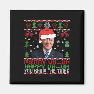 Fun Santa Joe Biden Merry Äm Christmas Ugly Magnet