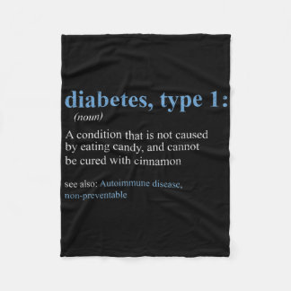 Fun Sarcasm T1d Diabetes Definition Bewusstsein Fleecedecke