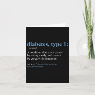 Fun Sarcasm T1d Diabetes Definition Bewusstsein Karte
