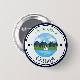 FUN! Schaltfläche - Hütte - Personalisiert - Name  Button