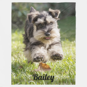 Fun Schnauzer Personalisiert Fleecedecke