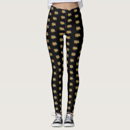 Fun School Bus Fahrer Party Muster Leggings
