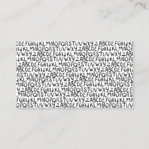 Fun Schriftart Muster - handgezeichnete Schriftart Visitenkarte