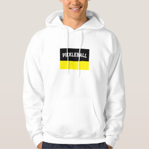 Fun Schwarz, lebhaft, gelb, Farbblock, Pickleball  Hoodie