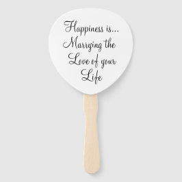 Fun Schwarz-weiß Typografy Quote Wedding Programm Fächer