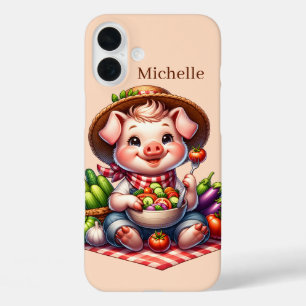 Fun Schweine Liebhaber Ihren Namen sechzehn iPhone 16 Plus Hülle