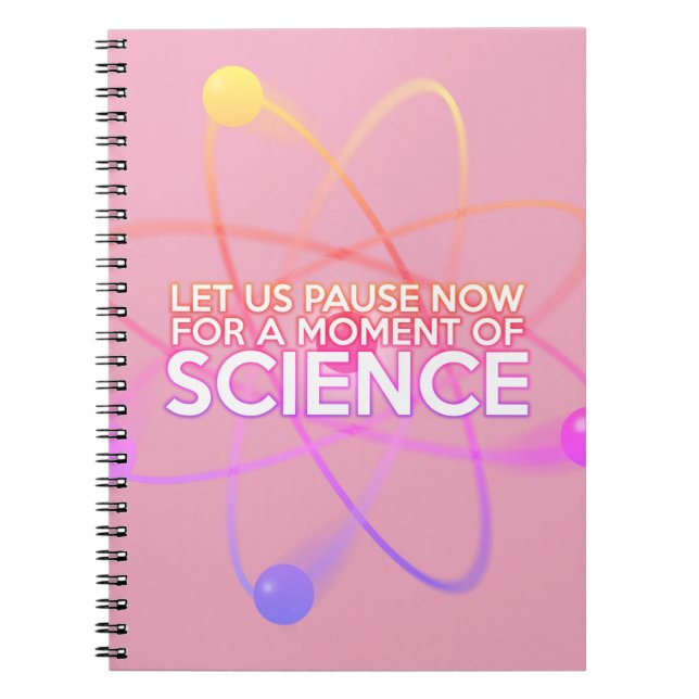Fun Science Zitat Moderne Girly Pink Notizblock (Vorderseite)