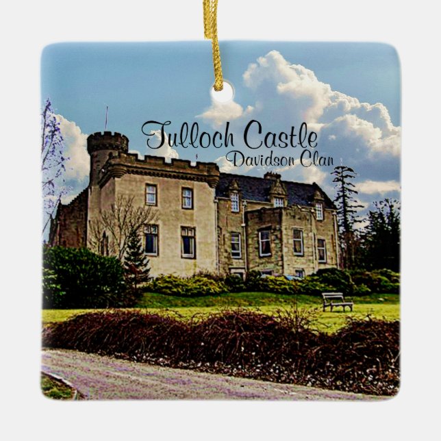 Fun Scottish Davidson Clan Tulloch Castle Keramikornament (Vorderseite)