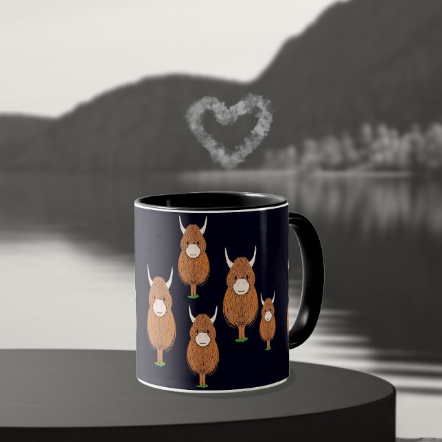 Fun Scottish Highland Cows Tasse (Von Creator hochgeladen)