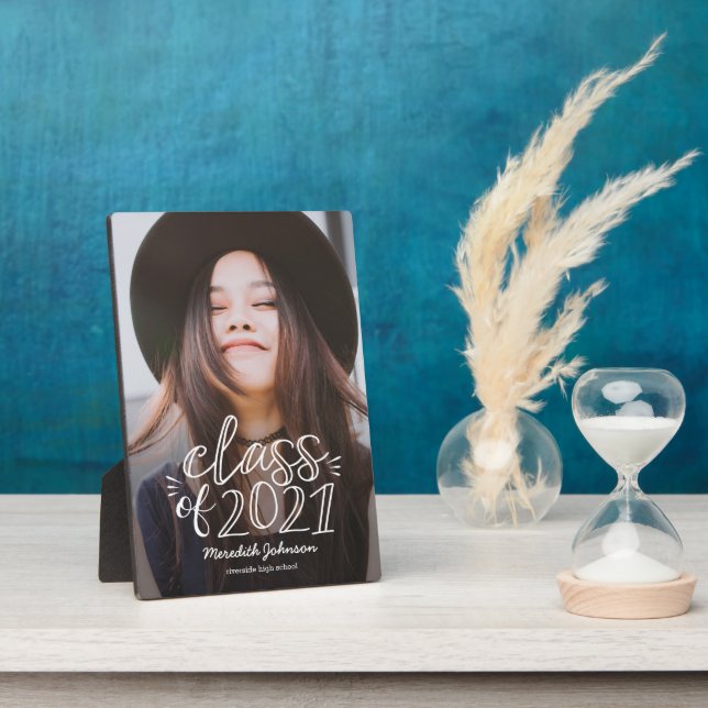 Fun Script Abschluss Foto Plaque Fotoplatte (Seite)