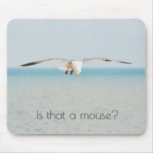 Fun Sea Gull Bird mit Blick auf eine Maus Mousepad