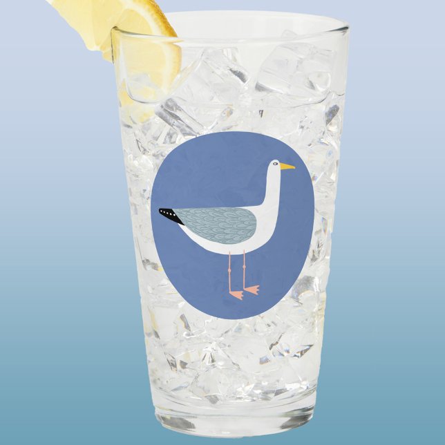 Fun Seagull Glas (Fun seagull glass tumbler)