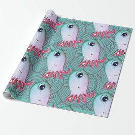 FUN SEE MONSTER JAPANESE WAVES Wrapping Paper Geschenkpapier