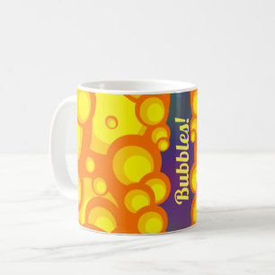 Fun Seventies Style Bubbles Kaffeetasse