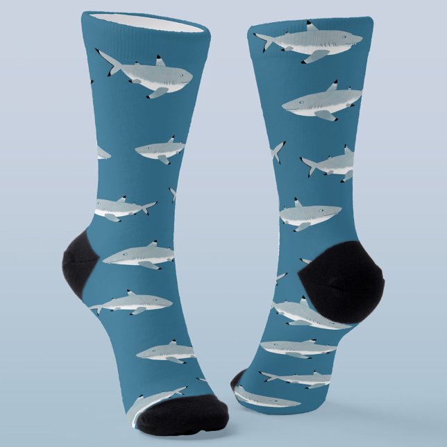 Fun Shark Socken (Black Tipped Reef Shark socks)