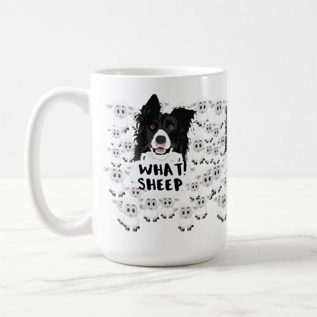 Fun Sheep Herding Dog & Sheep Kaffeetasse (Links)