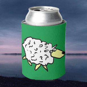 Fun Sheep im Stil eines Cartoon Dosenkühler